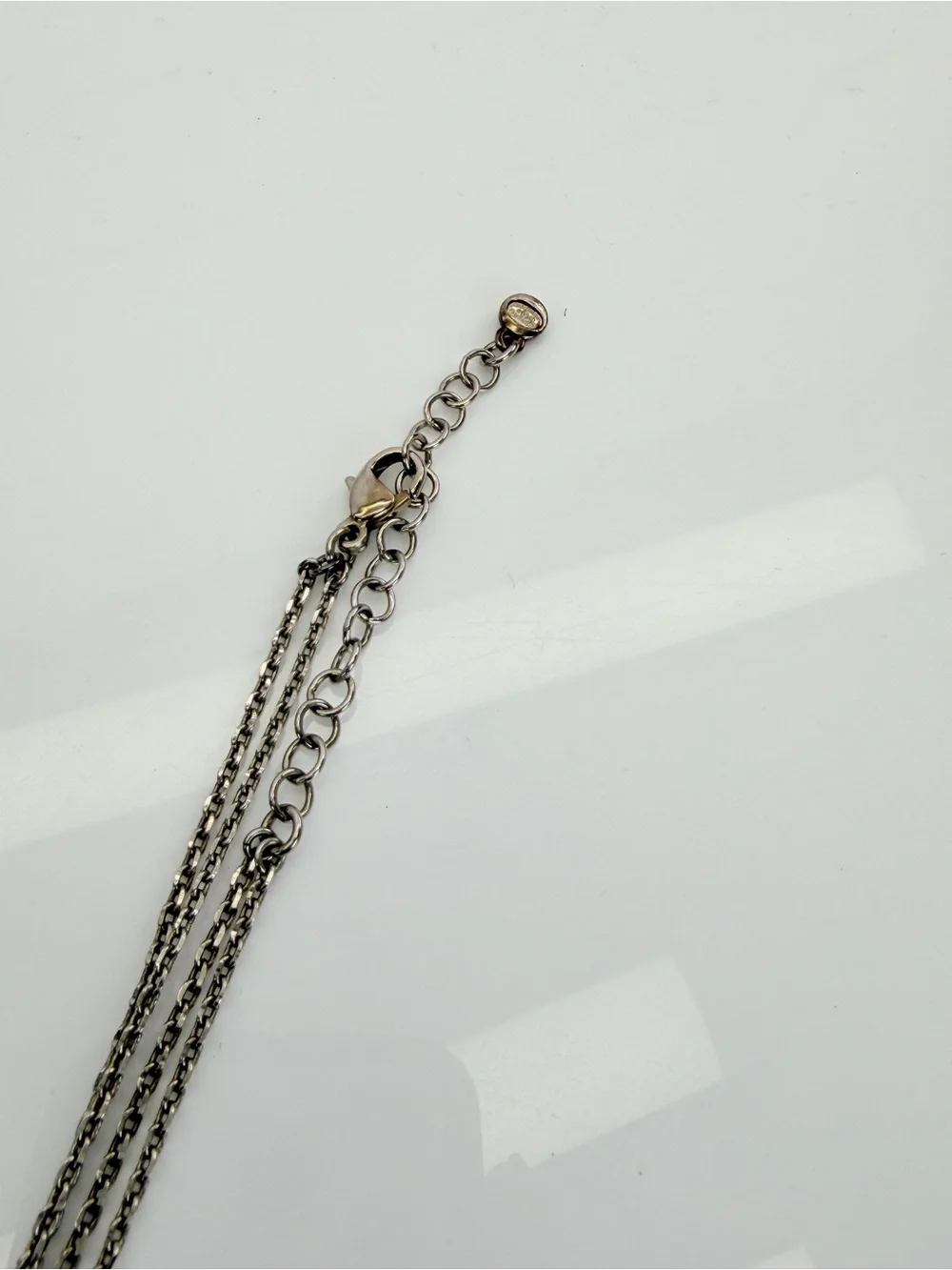 Chanel Layered Long Necklace in Silver-Tone Metal and Crystal Beads
